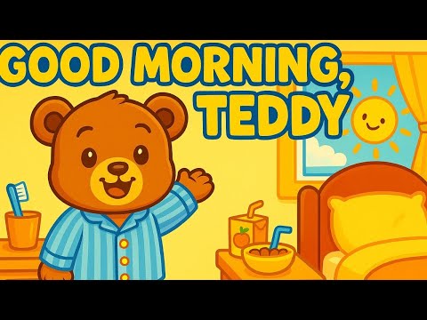 Good morning, Teddy! | Morning Routine for Toddlers 🌞🪥🍊