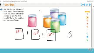 Monitoring student thinking on the Solve and Share using enVision digital platform