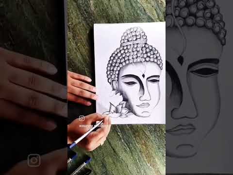 Budhha Drawing #trending #new #art #status #whatsappstatus #drawing #pencilsketch