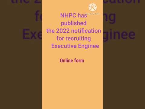 NHPC Executive Engineer recruitment 2023 | GATE 2022 Vacancy | Freshers jobs| NHPC vacancy 2022‎