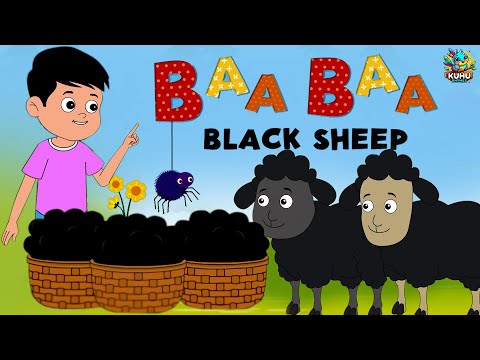 Baa Baa Black Sheep | English Nursery Rhymes | Kuhu Rhymes | Kids Poem | Cartoon
