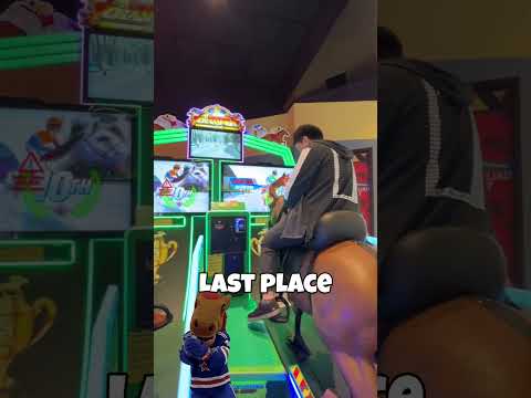 This a horse or bull?🤠🎮🐎🐂#WildRide #ArcadeChallenge #RideOrSlide #GameOverCowboy #timezone
