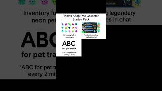 Roblox Adopt Me Collector Starter Pack #memes #shorts