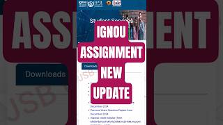 IGNOU Assignment for January 2026 session #ignou #2026  #update #viral #shorts #exam #jsbclasses20
