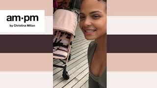 Christina Milian's Blush Stripe Corinthia Stroller Features