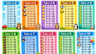 Table Of 2 To10 | Multiplication Tables 2-10 | Maths For Primary Students #tables #2to10table