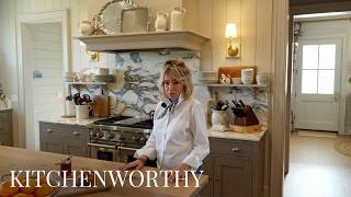 A Plain English Kitchen with No Upper Cabinets & a Rescued 1800s Chandelier in East Tennessee