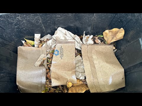 Refilling my compost bins.