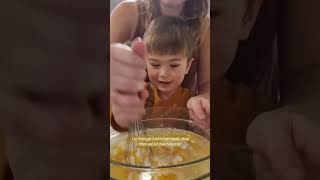 Baking with Kids Tips as I make #cornbread with little man #bakinghack #shorts #castironcooking