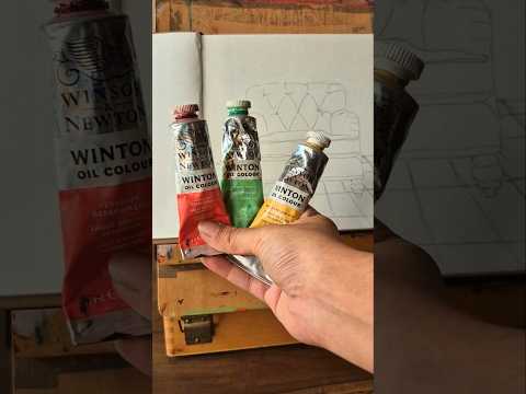 How to use oil paints in a sketchbook #oilpainting #sketchbook #sketchbookart #paintingtutorial