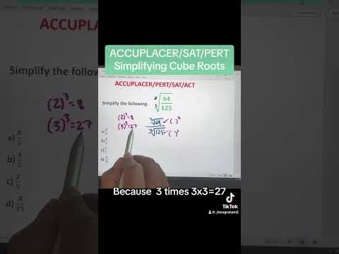 ACCUPLACER (PERT) Simplifying cube roots. Math made easy by Professor G! #math #mathtutor #SAT #ACT
