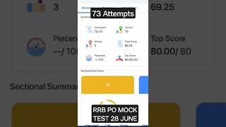 Rrb po live mock test oliveboard || #shortsfeed #shortsvideo #shorts #rrbpo #bankpo #sbipo #sbiclerk