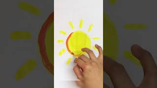 How to Draw a Sun 🌞 #artforkids #sun #learntodraw #acrylicpainting