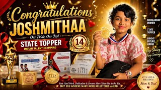 Joshmitha State Topper Congratulations Song | Customized Song 🎉