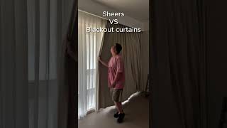 Sheer vs Blackout Curtains: The Ultimate Light Control Test! 🌞🌙 #homedecor #interiordesign #curtains