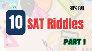 10 Tricky SAT Math Puzzles with Answers | Beat the Trap! | 90% Fail This Test |Can You Solve #riddle