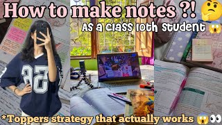 How do I make notes?! 🧐  * Real example of my own notes 😳🙀 || As a CBSE 10th grader ✨🧿🎀