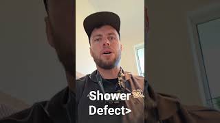 Shower Defect in this pre-purchase building inspection report. #buildinginspection