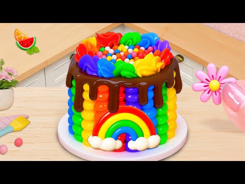 Playful Rainbow Candy Cake 🍭 Easy Decorating Tips At Home 🌈 Cake In Wonderland