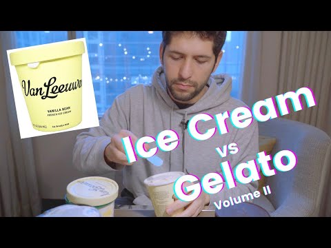 American ice cream vs Italian gelato: tasting vanilla ice cream