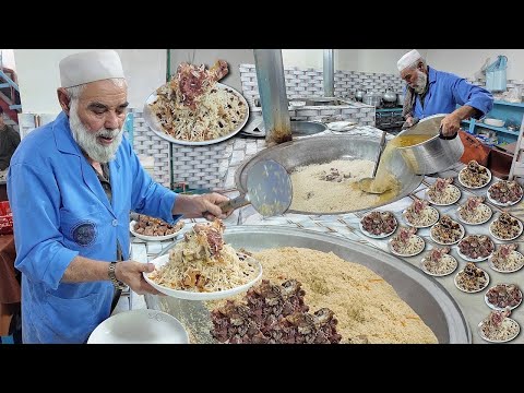 Most Giant Kabuli Pulao | Afghani  meat Pulao Prepared | STREET FOOD AFGHANISTAN