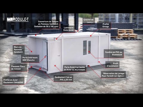 MODULE-T fabricant de container modulaire conteneur de chantier en kit pliable