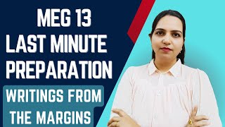 MEG 13 Last Minute Preparation | Writings from the Margins Important Questions | IGNOU MA English