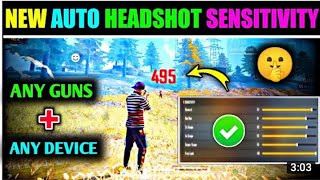 Best Sensitivity For Free Fire🔥| New Headshot Sensitivity Settings | New Sensitivity Free Fire