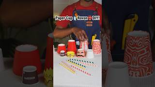 How to make RAVAN at Home with Paper Cup | Ravan kaise banaen - Dussehra Ravan making #shorts #ravan