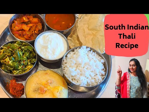 Veg South Indian Thali recipe | Festive lunch ideas | Navratri special meal | [MOM ON THE GO]