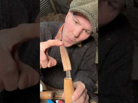 Shaping a handle #ireland #oak #handle #carving #handtools #woodwork