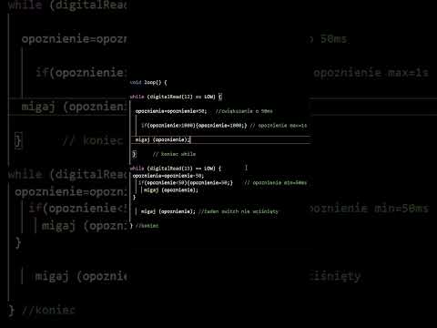 7. Piąty program ARDUINO, efekt  z filmu 6, poprawiony i ładniejszy kod  #arduino #arduinoproject