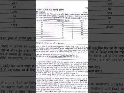 #rpsc #second grade #teacher #rajasthan #notification