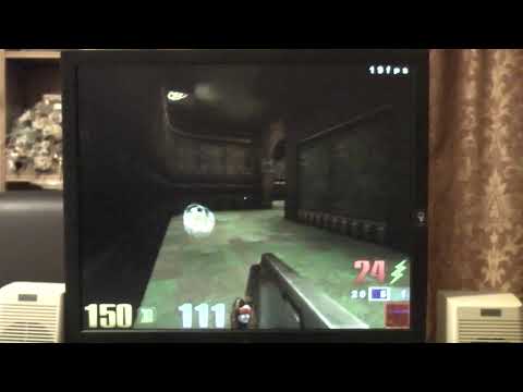 Latest Quake 3 beta on Amiga 4000 PPC - deathmatch