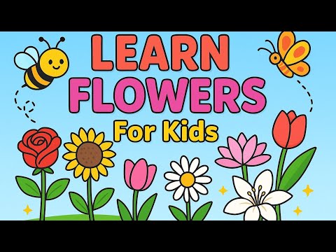 Fun with Flowers | Learn Nature, Colors & Names | Preschool Learning 