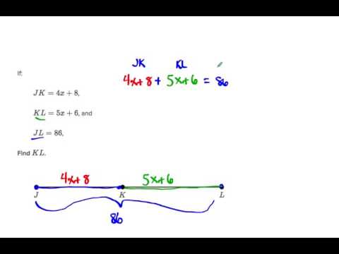 Using Equations to Find Unknown Line Segments