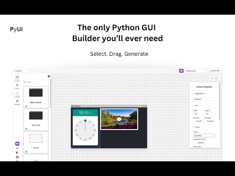 Python GUI Builder - PYUIBuilder