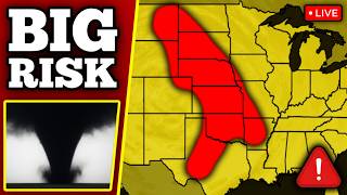 🔴 BREAKING TORNADO THREAT COVERAGE - Strong Tornadoes Possible With LIVE Storm Chasers...