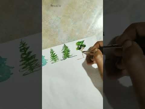 Drawing a tree🌲#shorts
