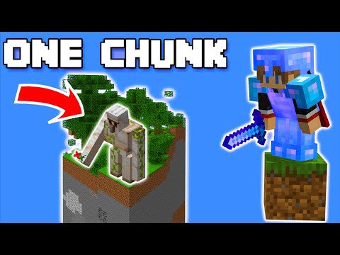 Building My FIRST Farm On The One Chunk Minecraft World! (#7) #shorts