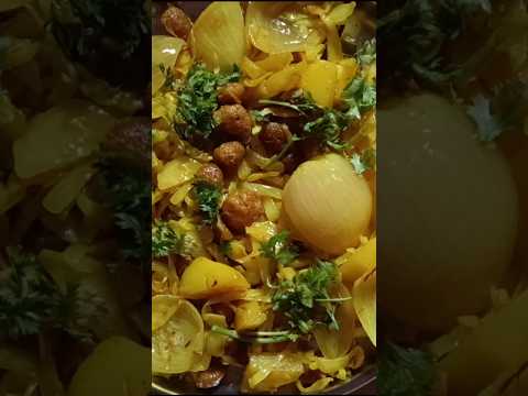 Cabage and potato dry fry🥔#recipe #cooking #shortyoutube