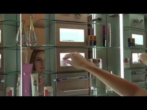 Sanikal Badeinrichtung: Prestige Spiegelschrank + Beleuchtung bündig in die Wand verbaut