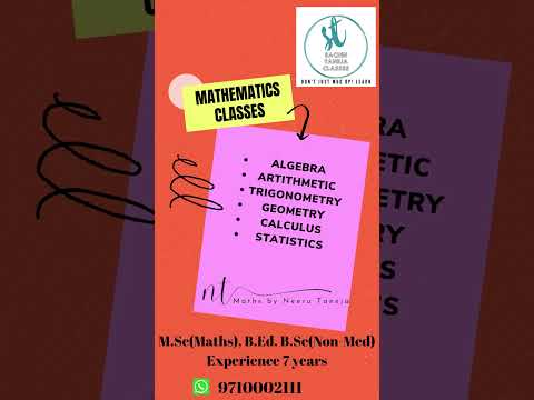 Maths by Neeru Taneja | Mathematics #sachibtanejaclasses #mathsbyneerutaneja #math #online #concept