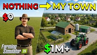 I Spent 1 Year Building a Town on Flat Map from Scratch! | Farming Simulator 25