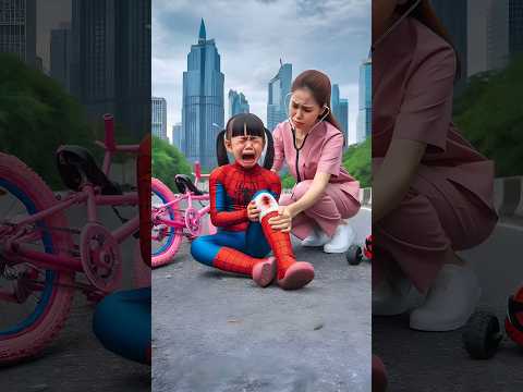Spider-Man falls and is helped by a nurse #avengers #sirenheadhulk #spiderman #shorts