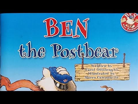 Viking reading "Ben the Postbear" for reading month.