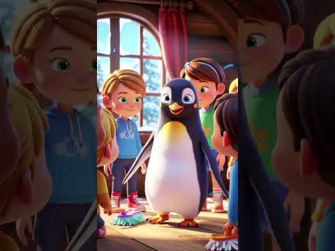 Penguin Teacher in the Winter Forest Classroom! 🐧📚❄️ #Shorts