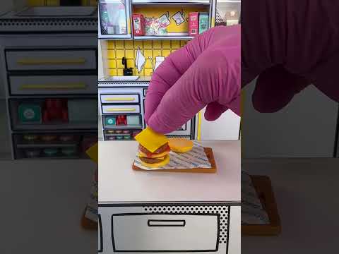 Say Double Cheese!!! Burger 🍔 from Diner Series 3 #mga #diyminiature #miniverse  #uppbeat
