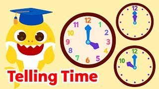 What Time is It? |🕒 Learn to Tell Time on a Clock |15-Minute Learning with Baby Shark