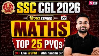 SSC CGL Maths Classes 2026 | SSC CGL Maths PYQ | Maths for SSC CGL | SSC CGL Maths by Abhinandan Sir